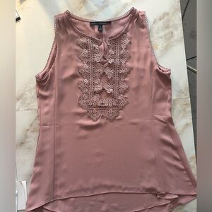 White House Black Market Pink Sleeveless Blouse